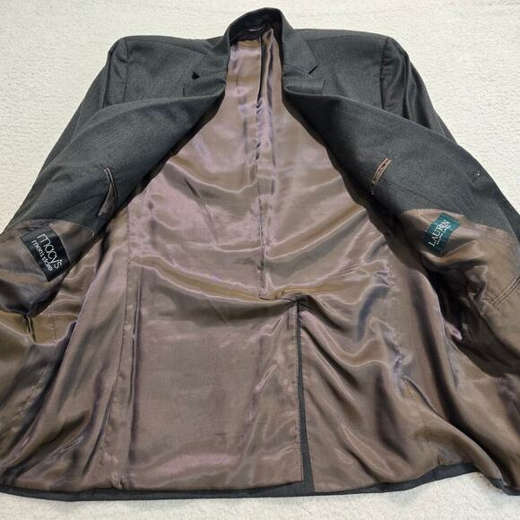 Lauren Ralph Lauren Dark Brown Wool Sports Coat Suit Jacket Men's 44L - Picture 9 of 14